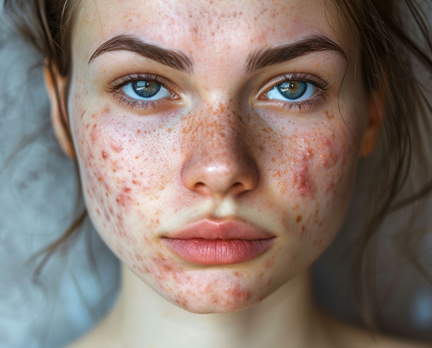 Traitement de l'acné en dermatologie et médecine esthétique par peeling, laser et radiofréquence fractionné.